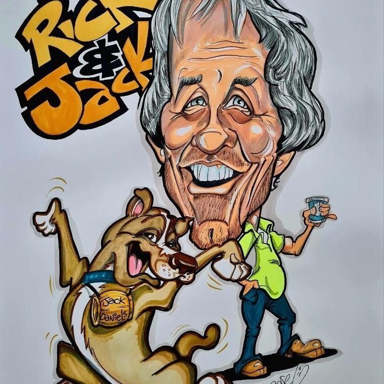 Rick and Jack caricature by Peter Caselin