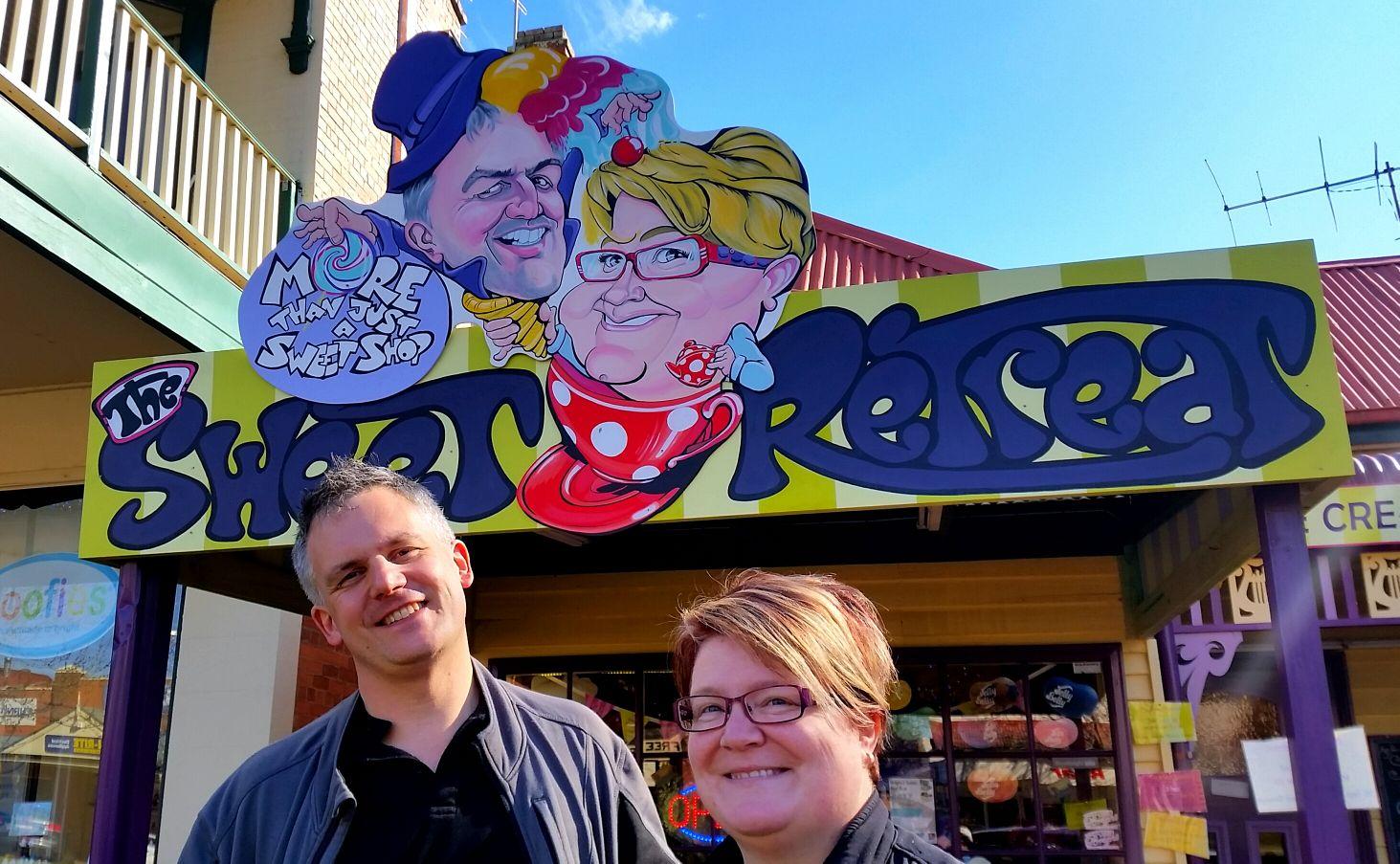 Caricature by Peter Caselin