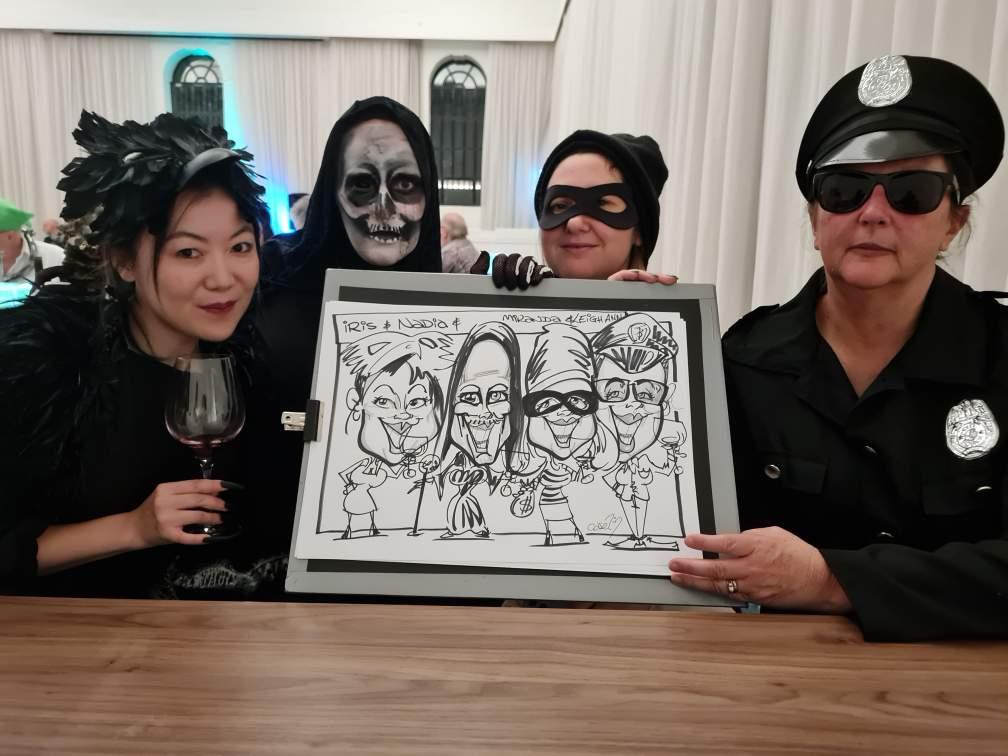 Caricature by Peter Caselin