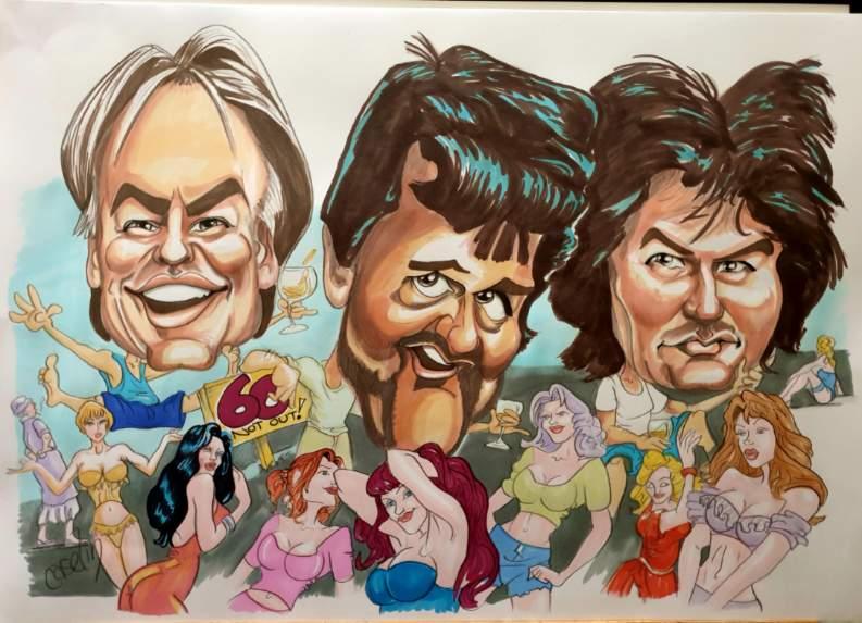 Caricature by Peter Caselin
