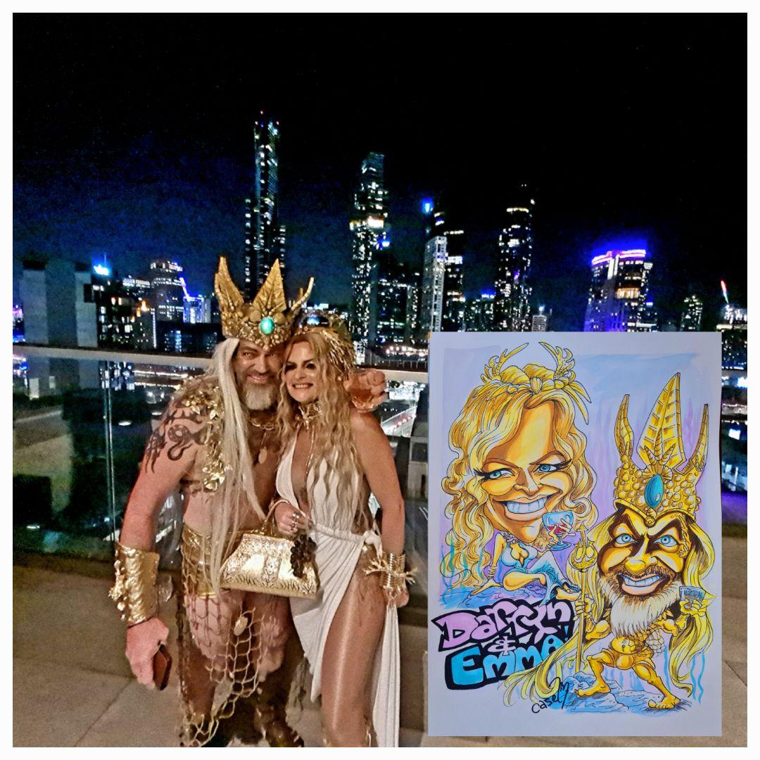 Caricature by Peter Caselin