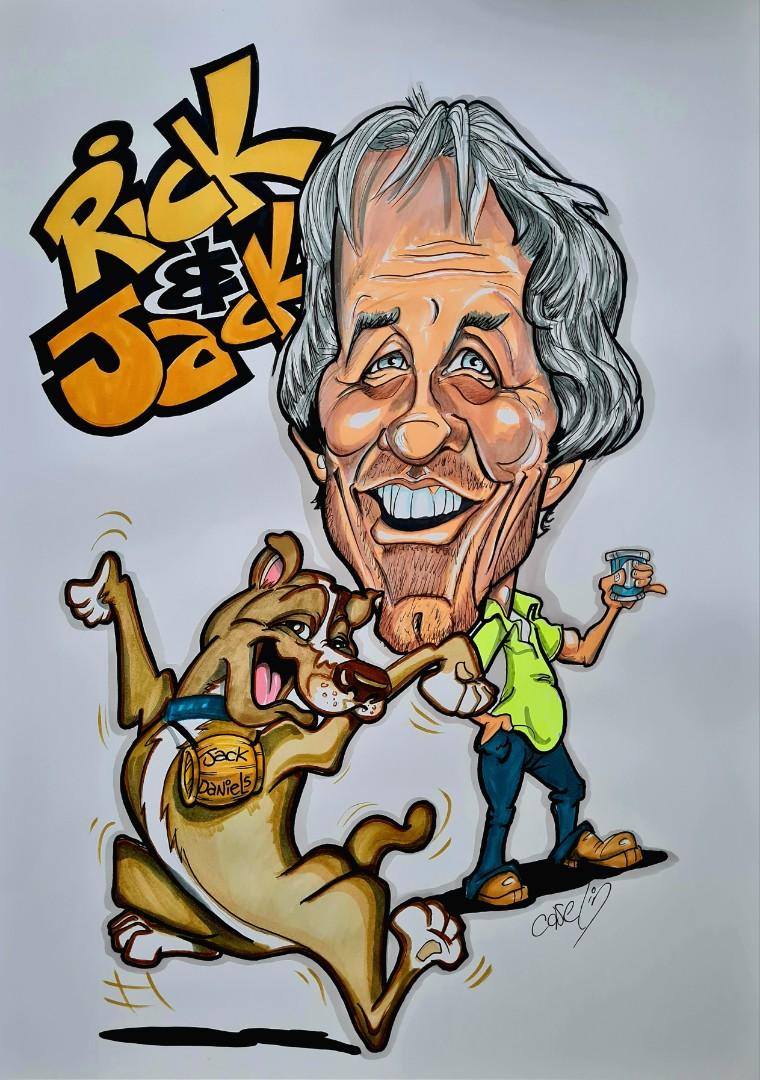 Caricature by Peter Caselin